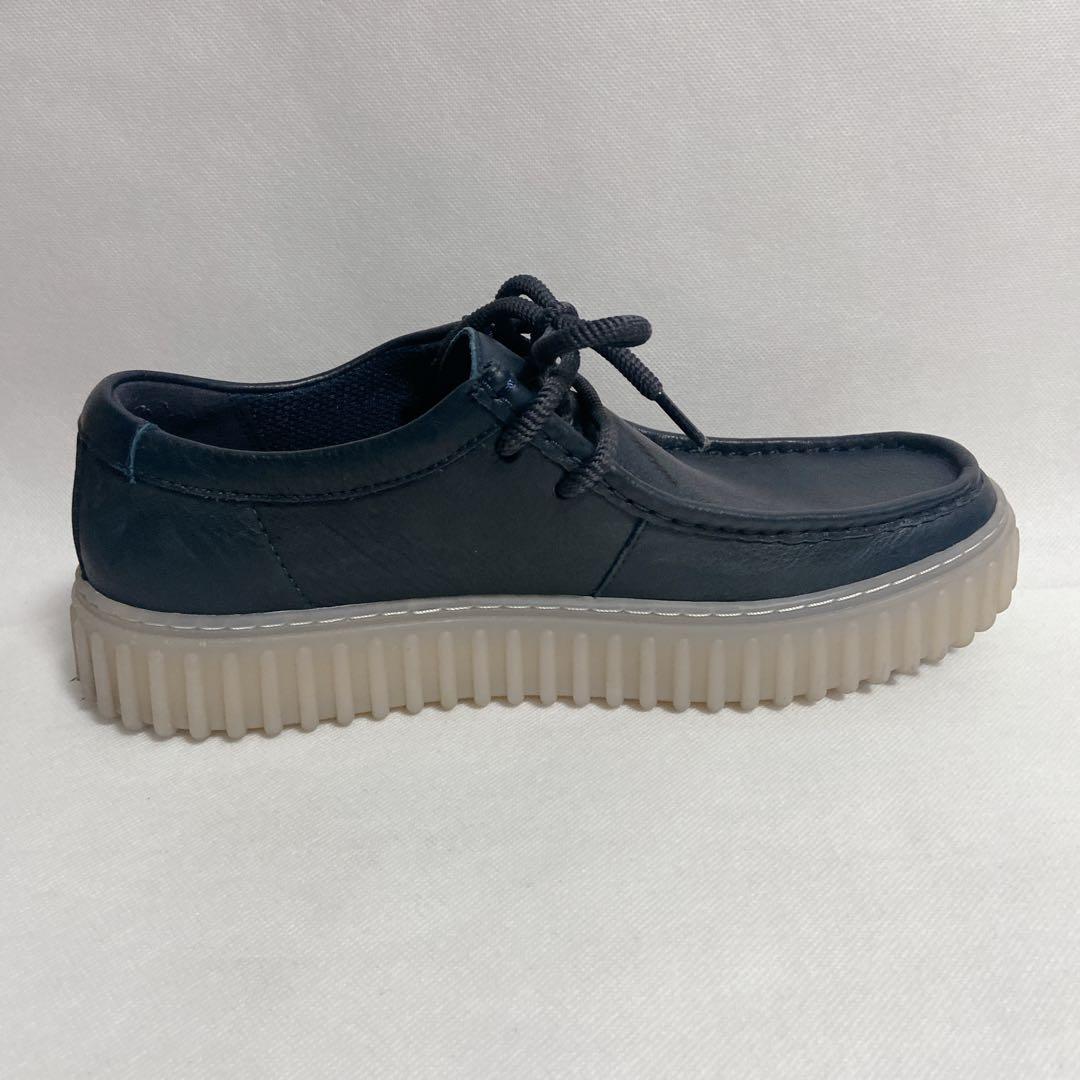 【美品】Clarks torhill lo クラークス　トーヒル ロー ネイビー