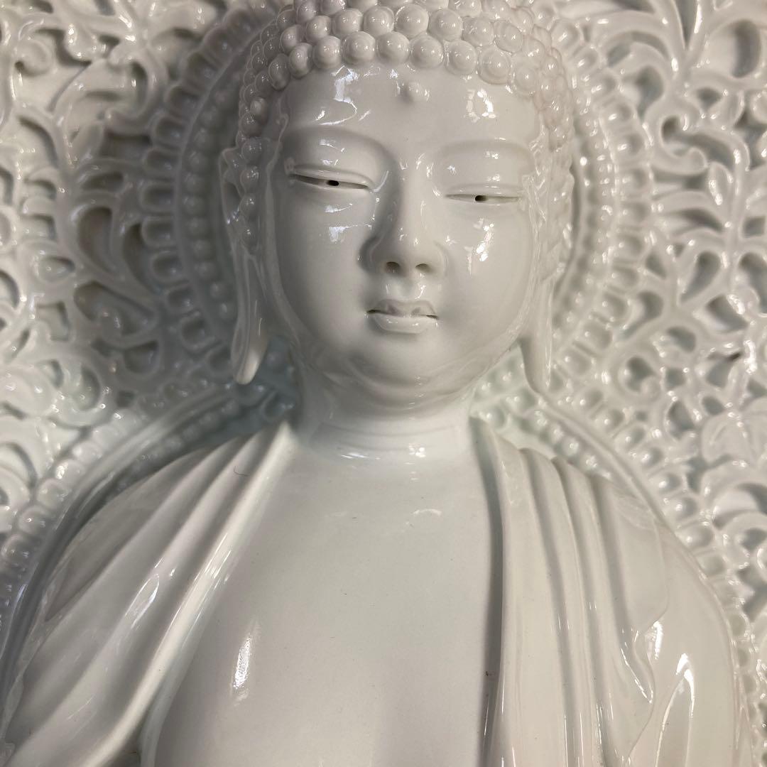 【期間特別価格】日本の名窯　重要無形文化財　有田肥蝶山　樋渡陶六作　薬師菩薩像