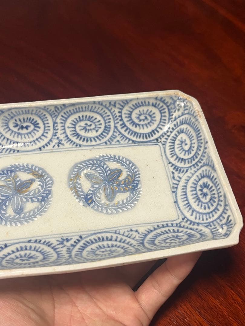 切込　長皿　蛸唐草　古伊万里　民藝　民芸　くらわんか　会津本郷　波佐見