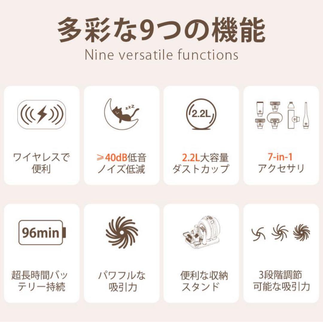 ペット用バリカン犬猫用 掃除機 5in1 ペットグルーミング