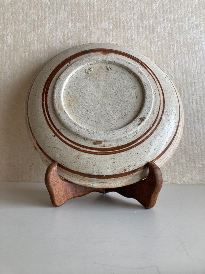 ◾️鳳凰図 陶皿 25cm江戸中期様式 あてがみ技法｜吉祥寺・三鷹アンティーク購入