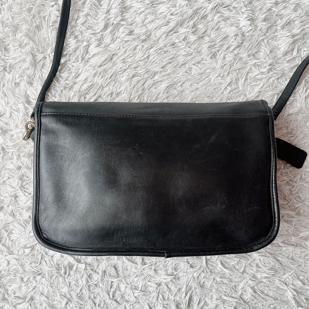 オールドコーチ USA製 ショルダーバッグ ターンロック 黒ブラック