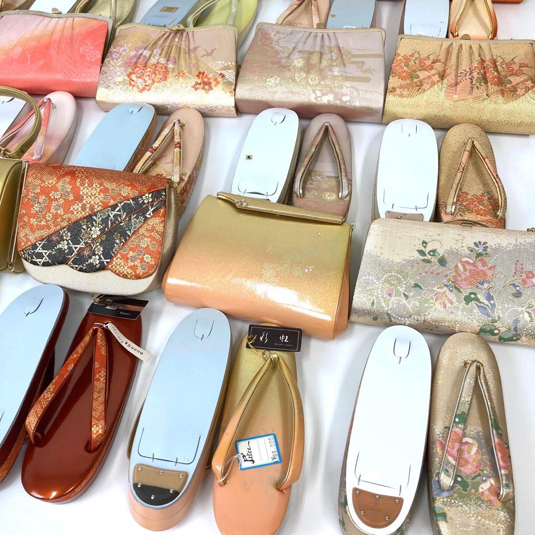 【TAMA屋】全て草履バッグセット ストーン 蝶々 まとめ15点TM1434