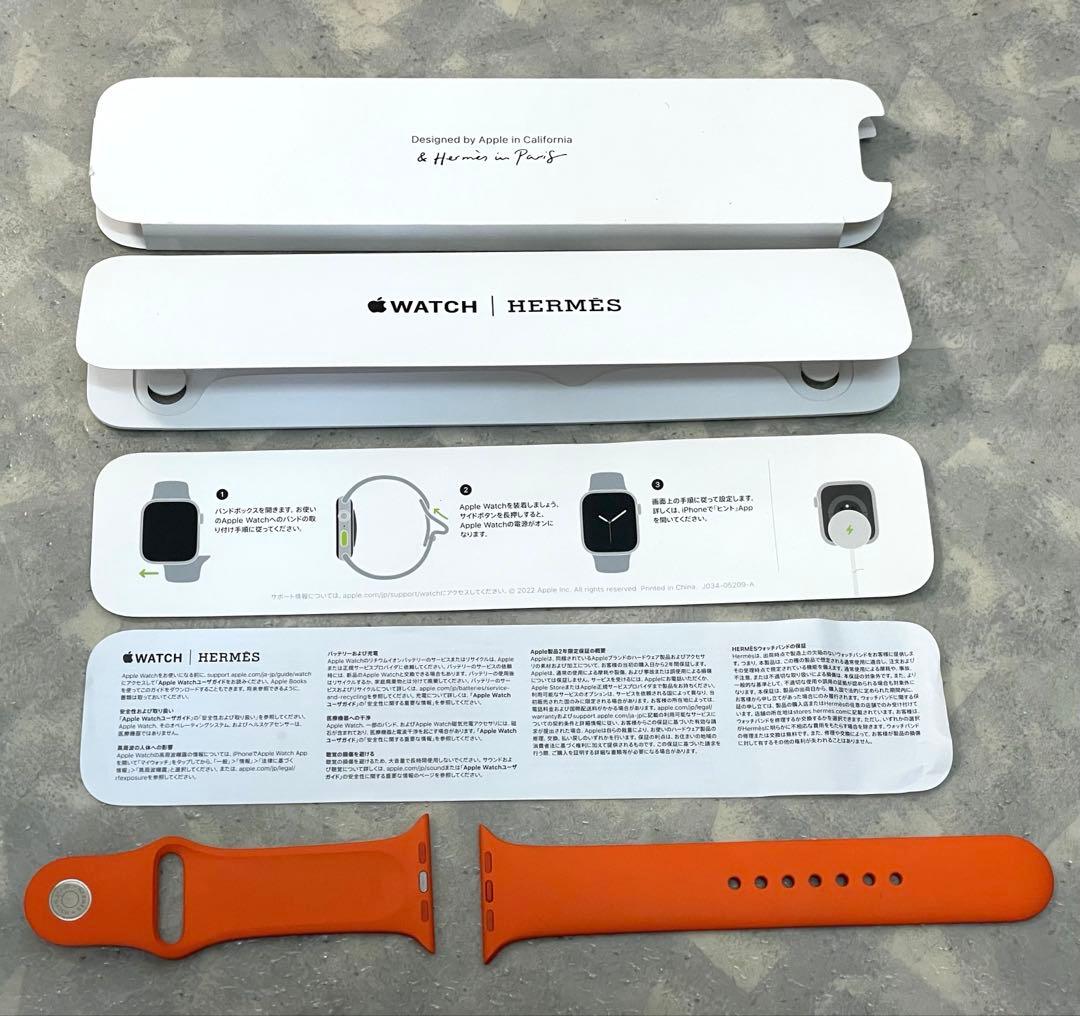 HERMES アップルウォッチ用ラバーベルト45mm 美品