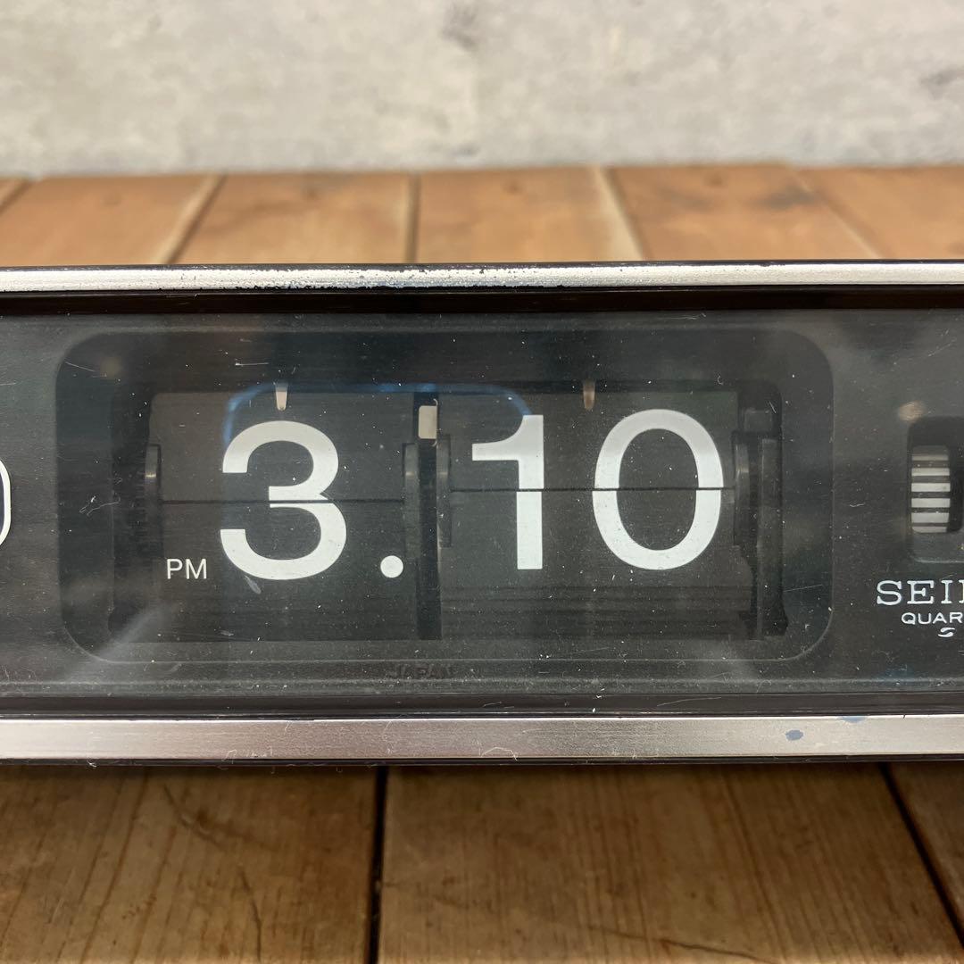 昭和レトロ セイコー クオーツ 当時物 パタパタ時計 置時計 時計 クロック