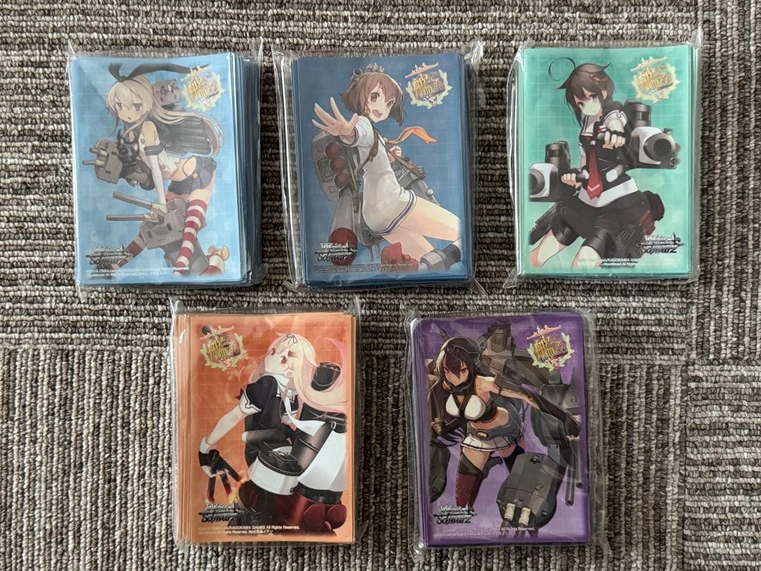 【非売品・未使用品】ヴァイスシュヴァルツ 島風、雪風、長門、時雨、夕立 スリーブ