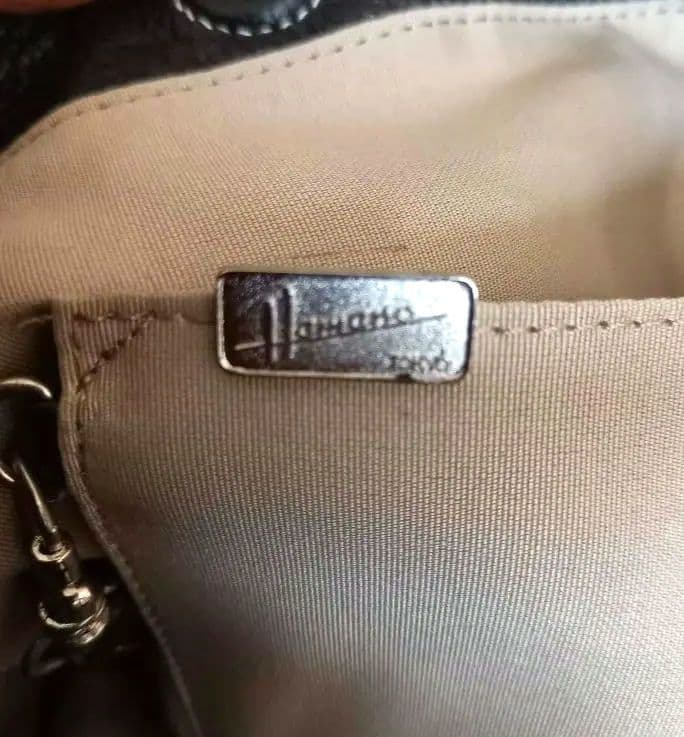 濱野皮革工藝　HAMANO　ショルダーバック　2way　濱野ロール　本革　黒