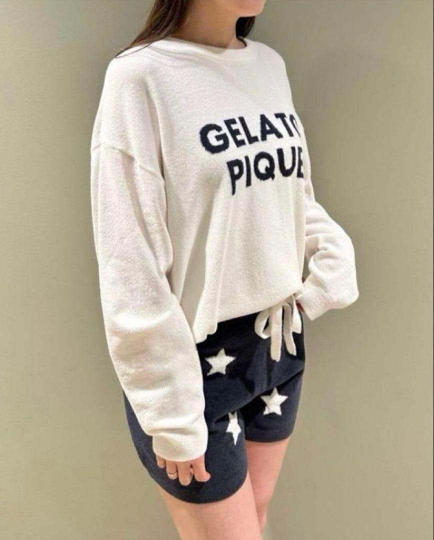 【ジェラートピケ】スターロゴジャガードプルオーバー&ショートパンツSET