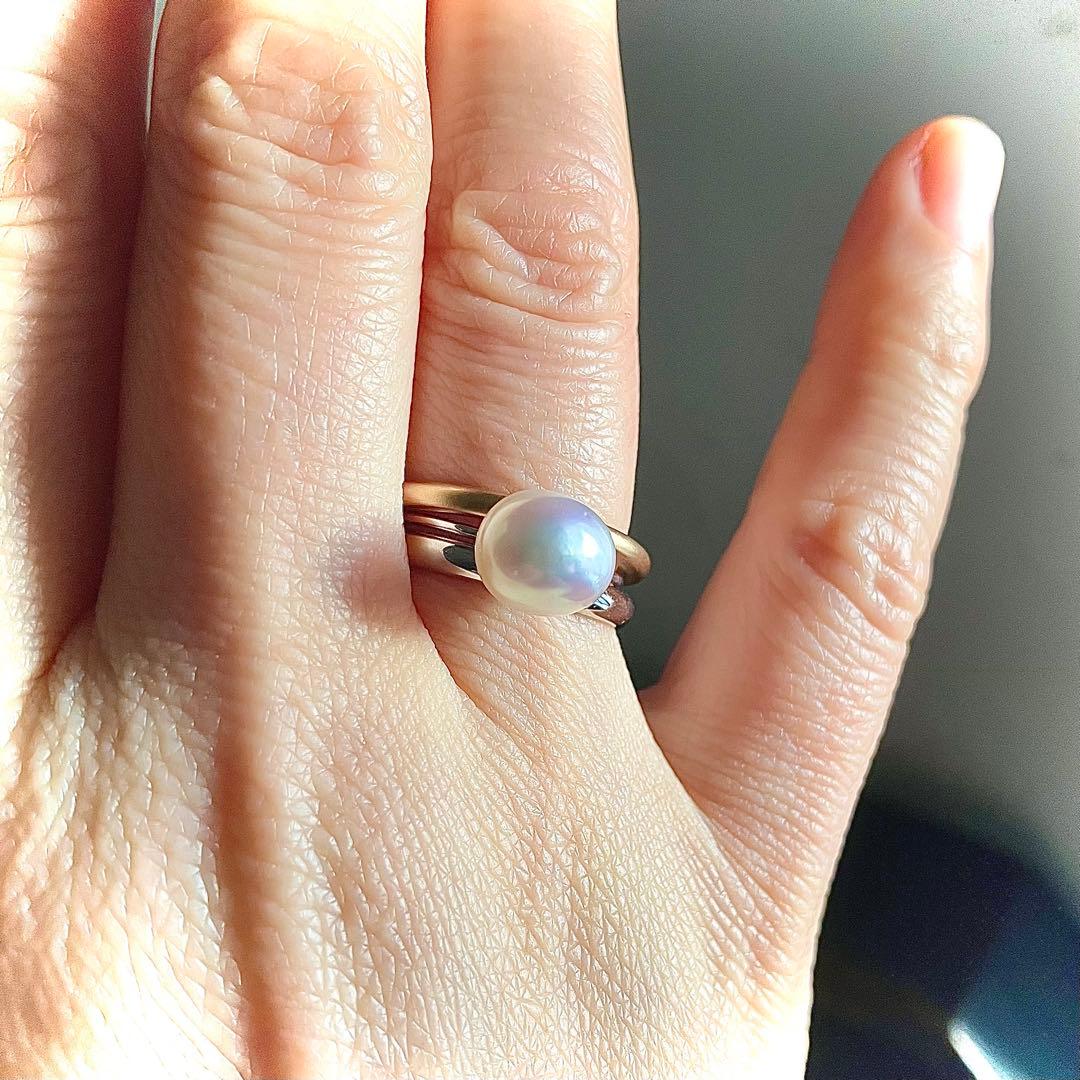 k18WG 白蝶芥子　リング