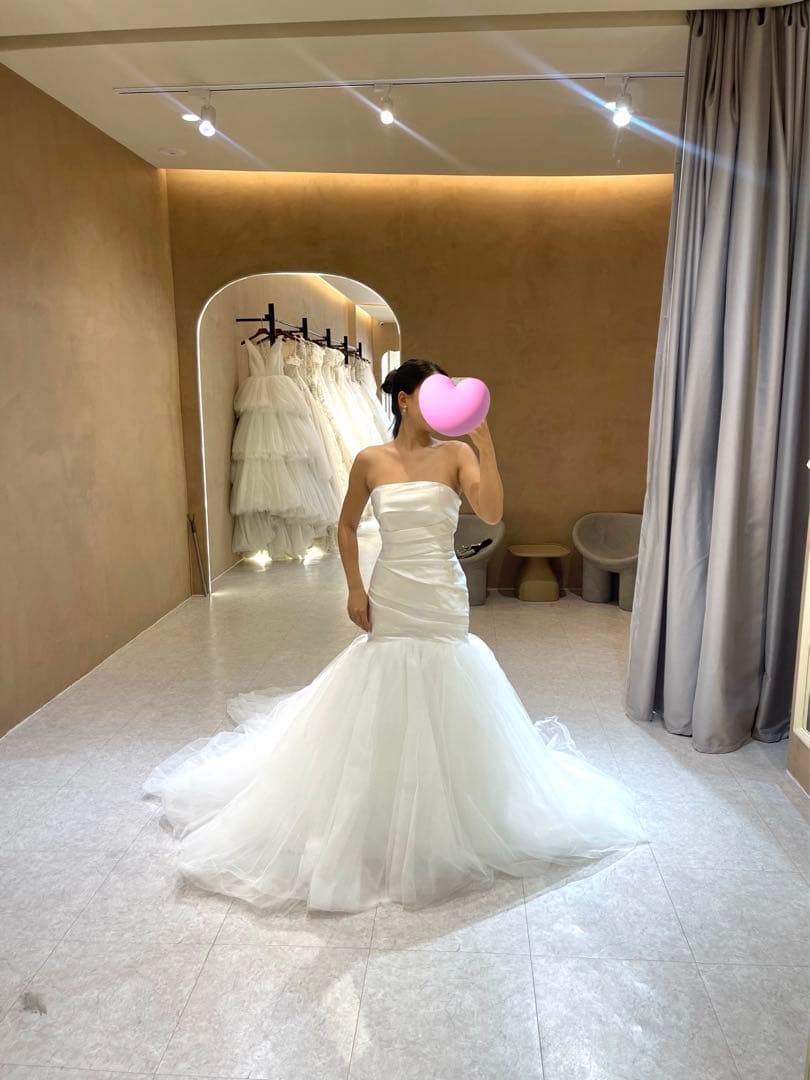 ウェディングドレス　結婚式　前撮り　マーメイドドレス　白