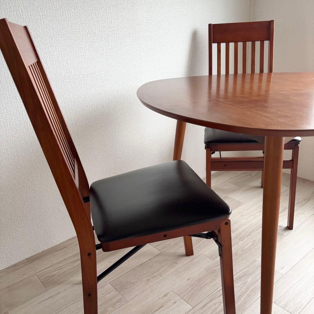 引き取り限定 NOCE ダイニングテーブル + 折りたたみチェア セット