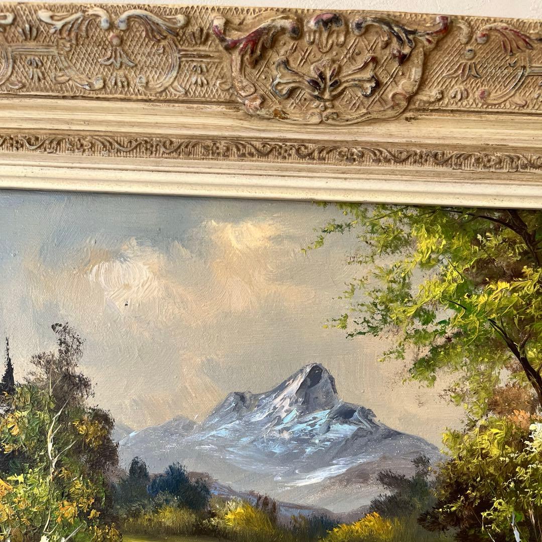 G Whitman 油彩画　油絵　絵画　アンティーク