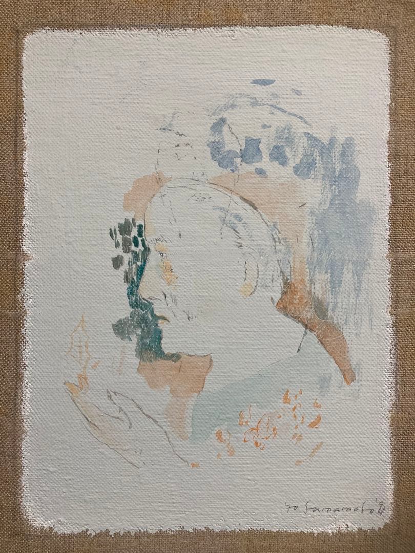 【真作保証】山本容子 水彩・コラージュ作品 直筆サイン ユマニテシール有り 絵画