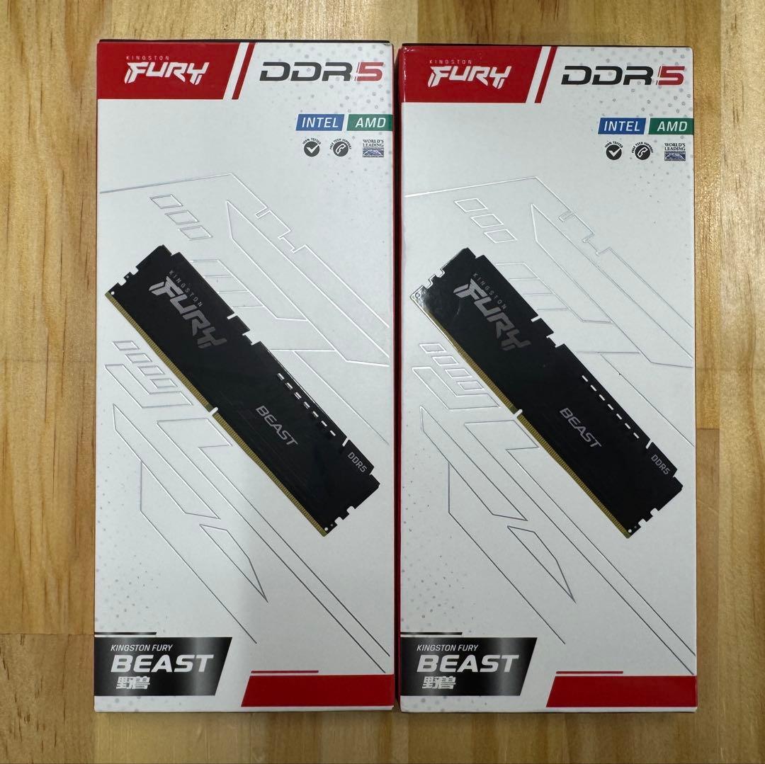 メモリーKingston FURY DDR5 5600Mhz 16Gb 2枚新品
