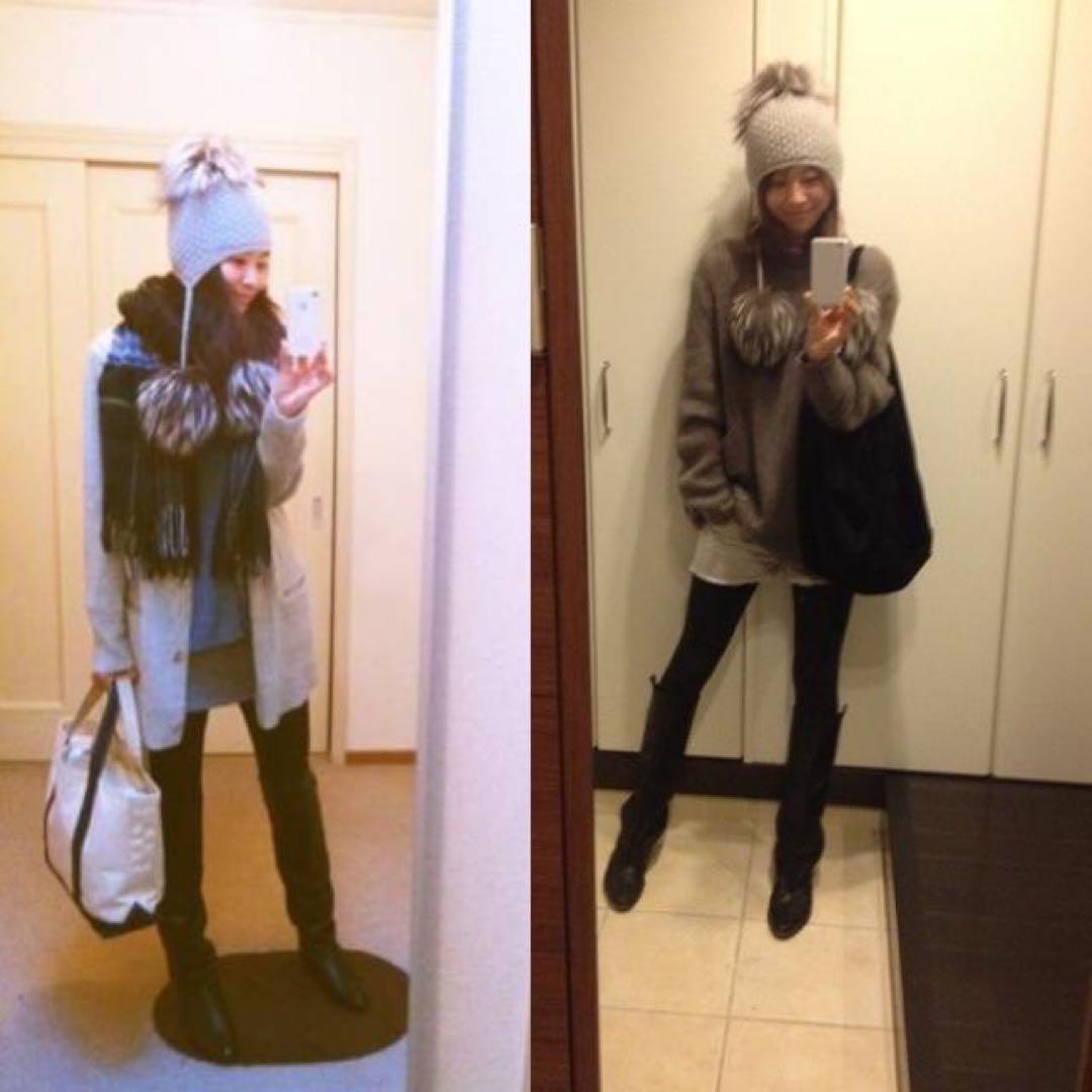 最終価格 INVERNI 3ツポンポンニット帽　ニット帽