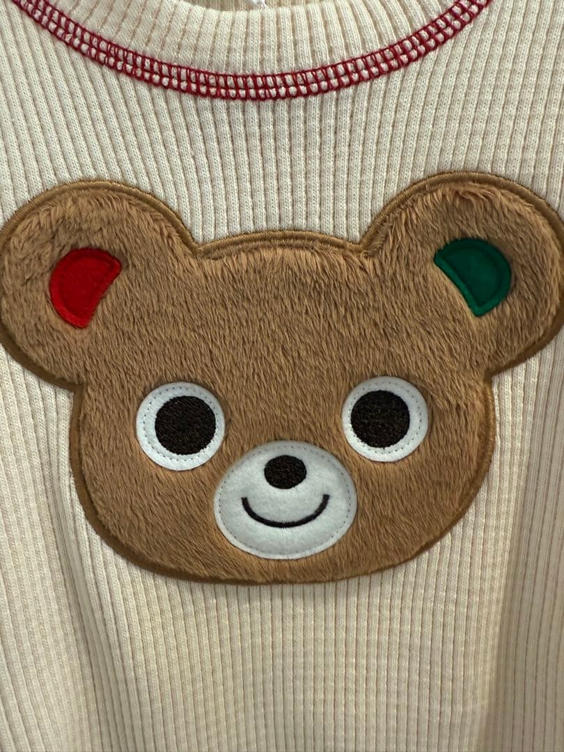 【美品】ミキハウス　トレーナー　100 ベージュ　アイボリー　子供