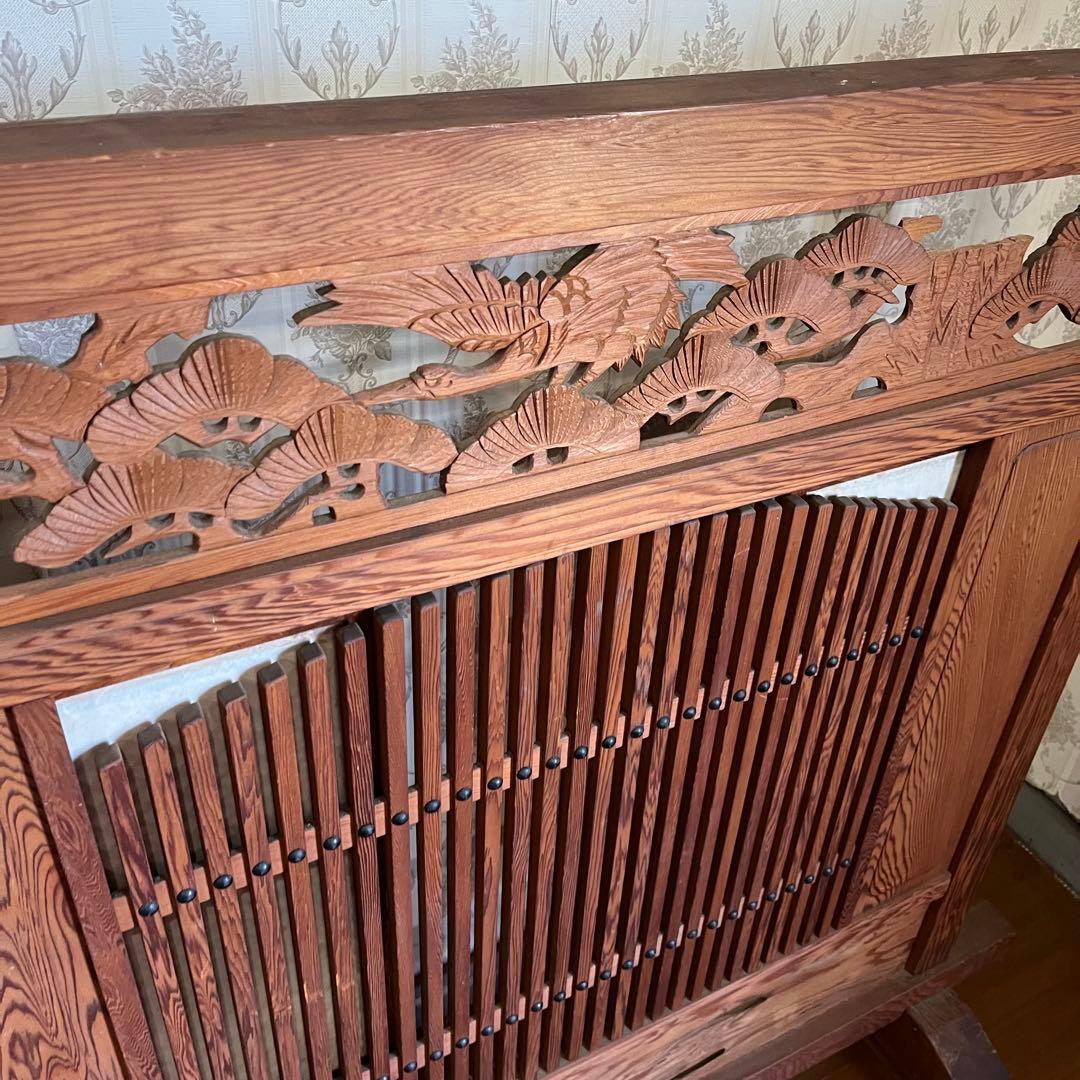 【アンティーク】昭和レトロ 木製 衝立 間仕切り 欄間 パーテーション 古民家