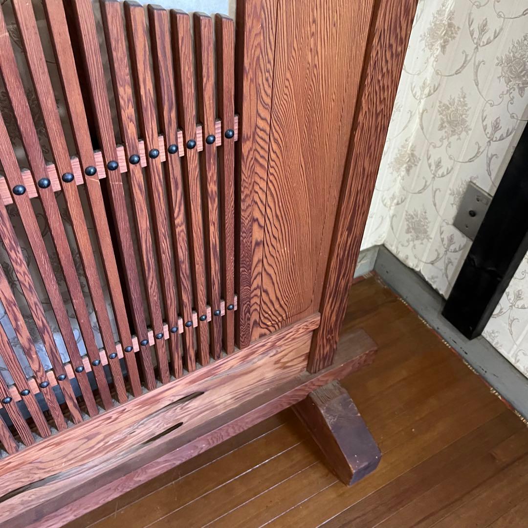 【アンティーク】昭和レトロ 木製 衝立 間仕切り 欄間 パーテーション 古民家