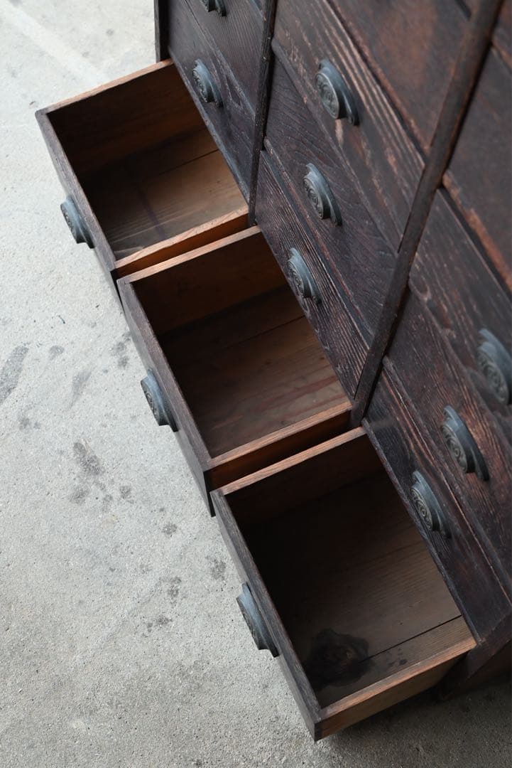 ② 店舗什器 引出 古家具 古道具 古美術 骨董 アンティーク 箪笥 抽斗