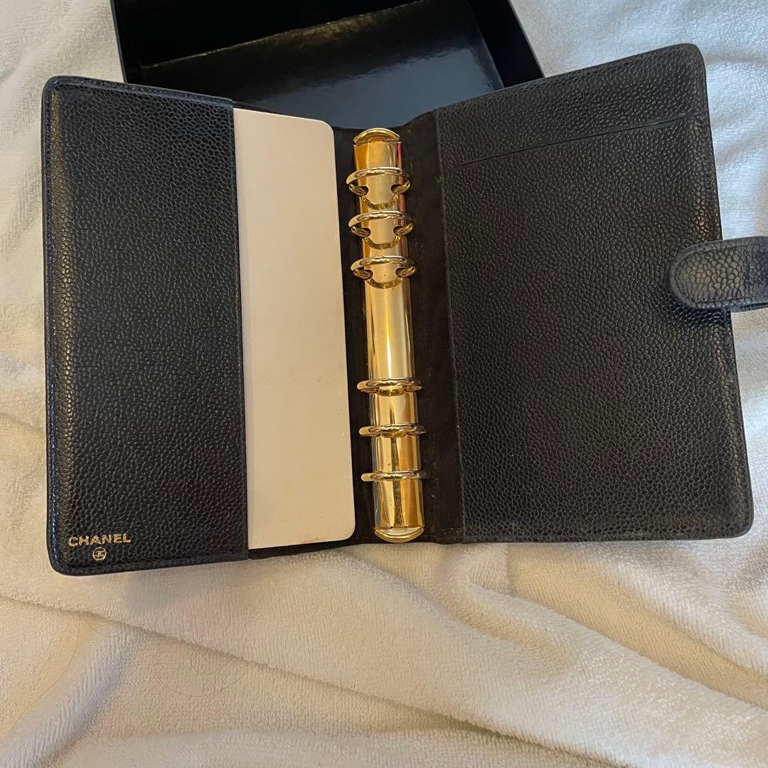 CHANEL ブラックレザー メモ帳カバー　おまけ付き！