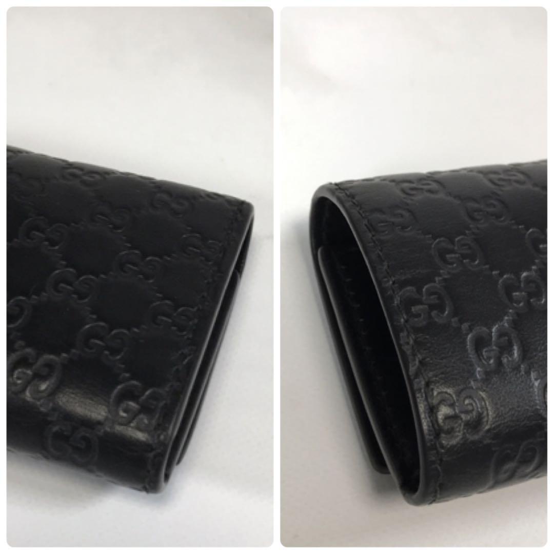 極美品　グッチ　キーケース　6連　マイクロシマ　 GG柄　ブラック