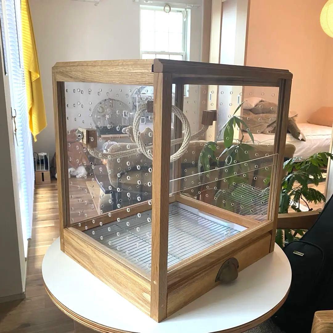 木製鳥小屋 バードケース タモ ナラ