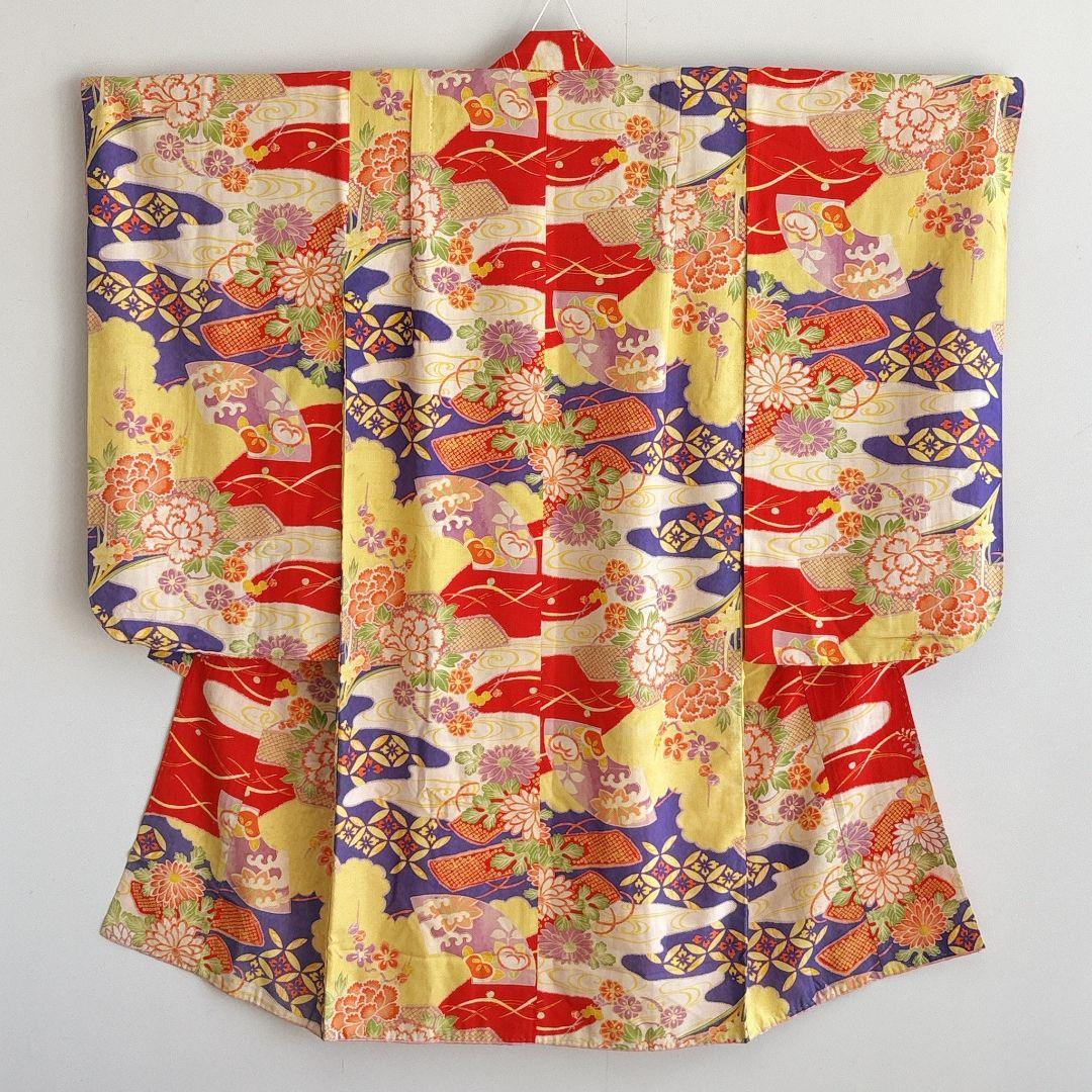 七五三７歳女の子　きもの　昭和レトロ　ハンドメイド　61225