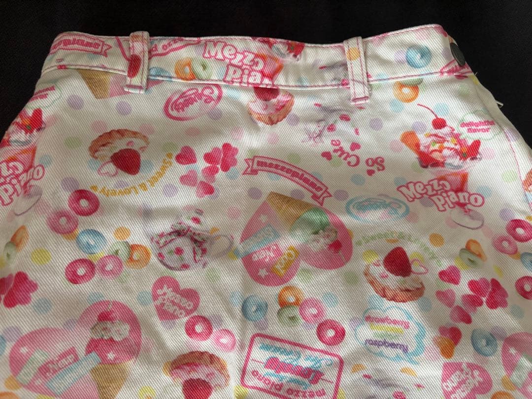 メゾピアノ平成レトロ Y2K スイーツ柄スカート130