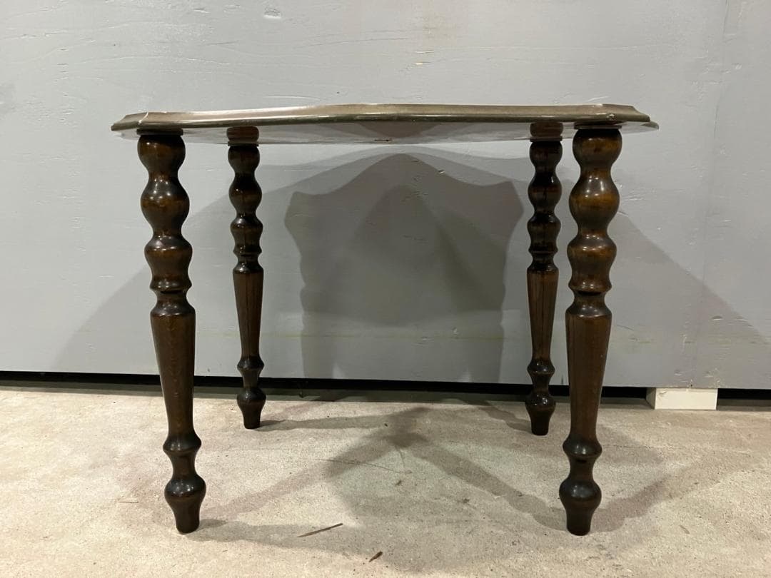 『イタリア製』サイドテーブル ナイトテーブル テーブル コンソール 花台 象嵌