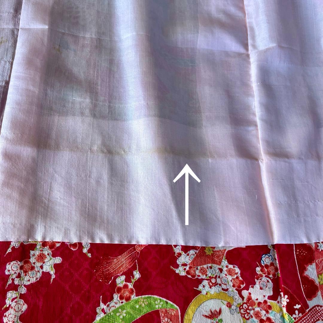 正絹 アンティーク着物 レトロ着物 ☆宝船 鶴丸 おめでたいがいっぱい 七五三