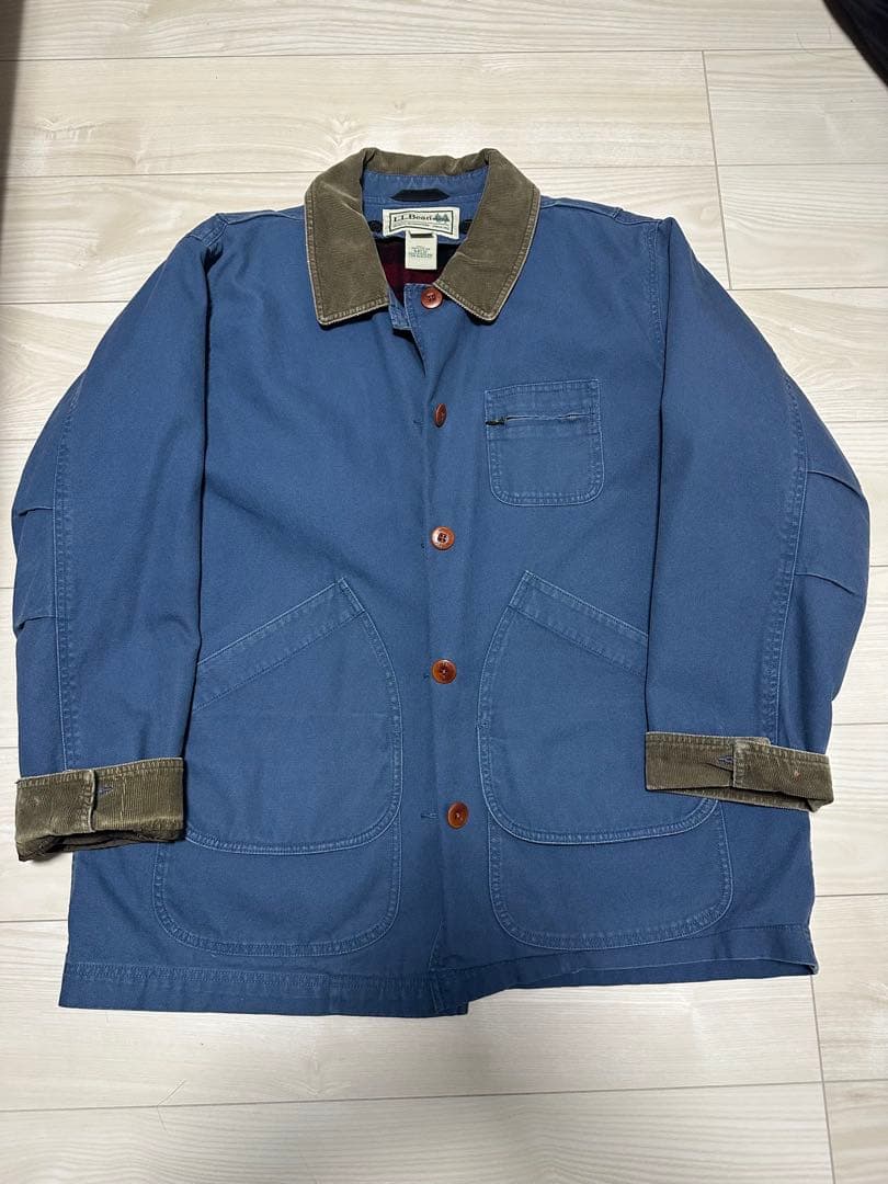 【レアカラー超美品】L.L.Beanハンティングジャケット ブルー ライナー付き