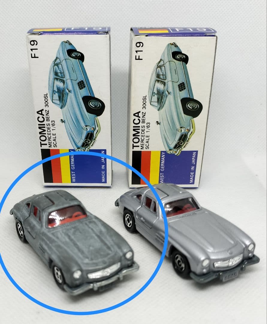 ⚠️無塗装《青箱トミカF19-3》イケダ 特注【ベンツ300SL】ウルトラ美品