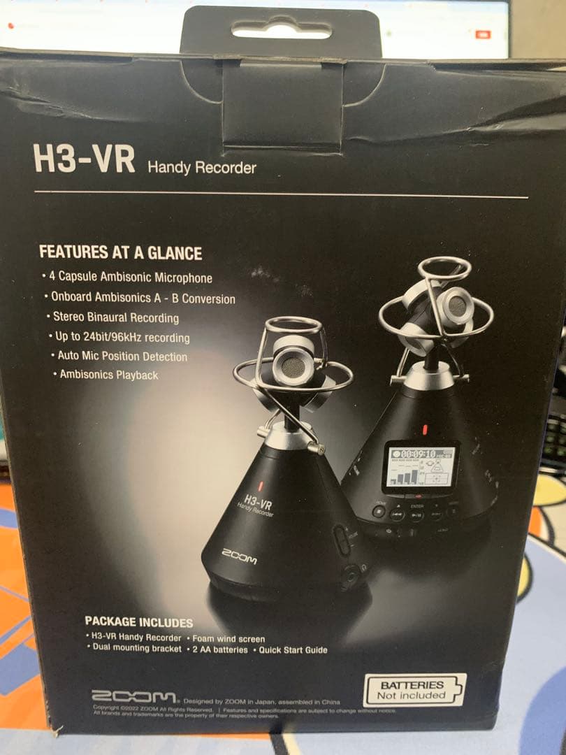 ZOOM（ズーム）H3 VR バイノーラル ASMR ハンディレコーダー