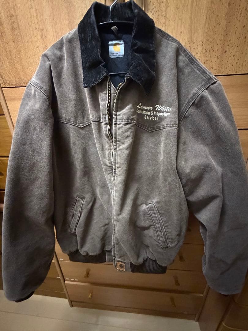 Carhartt ダックジャケット ブラウン 企業ロゴ