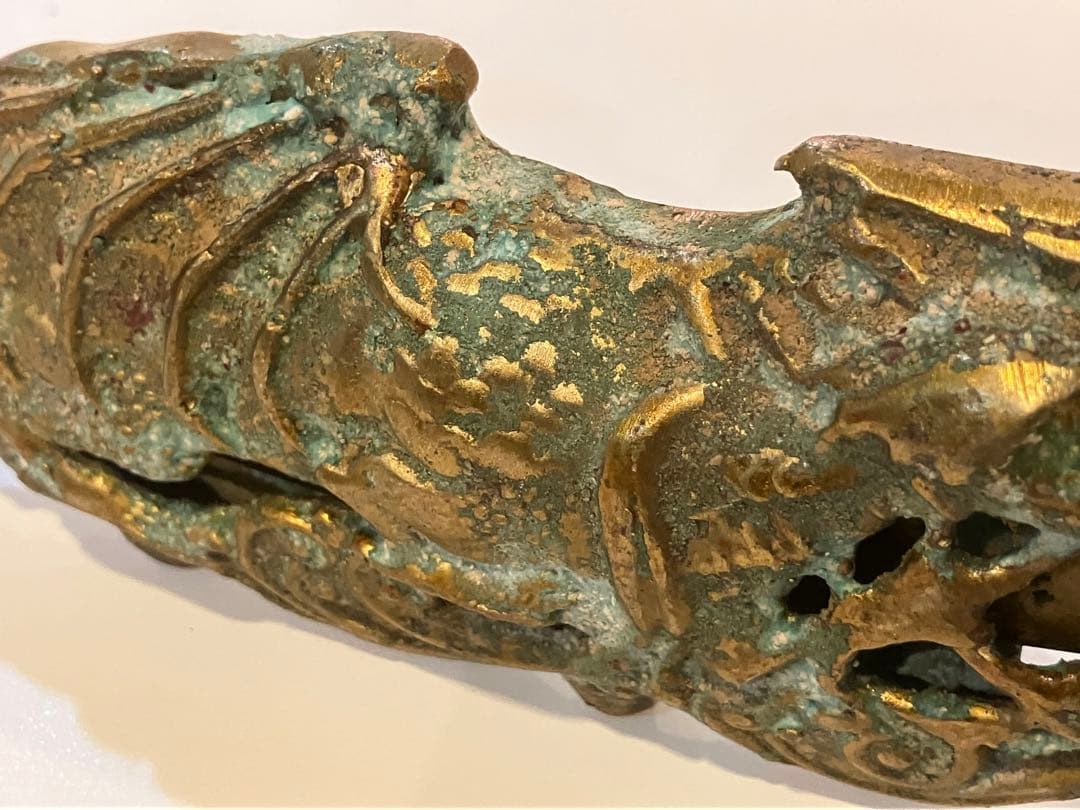 アンティーク刀剣　透彫鞘龍柄