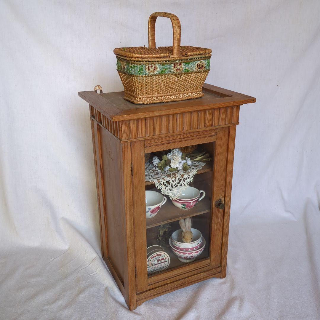 フランスアンティーク ガラスウォールキャビネット