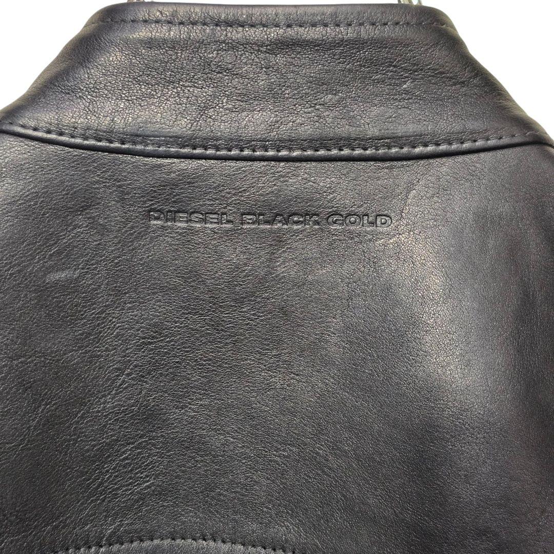 DIESEL BLACKGOLD シングルライダースジャケット ラムレザー 46