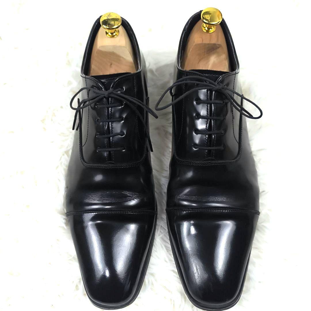 ✨美品✨ リーガル ドレスシューズ 内羽根 ストレートチップ ガラスレザー 黒