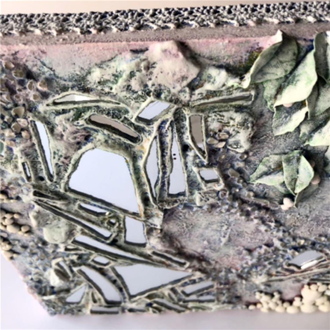 原画　アクリル着色　紙粘土絵画「朝のひかり」 吉田美香