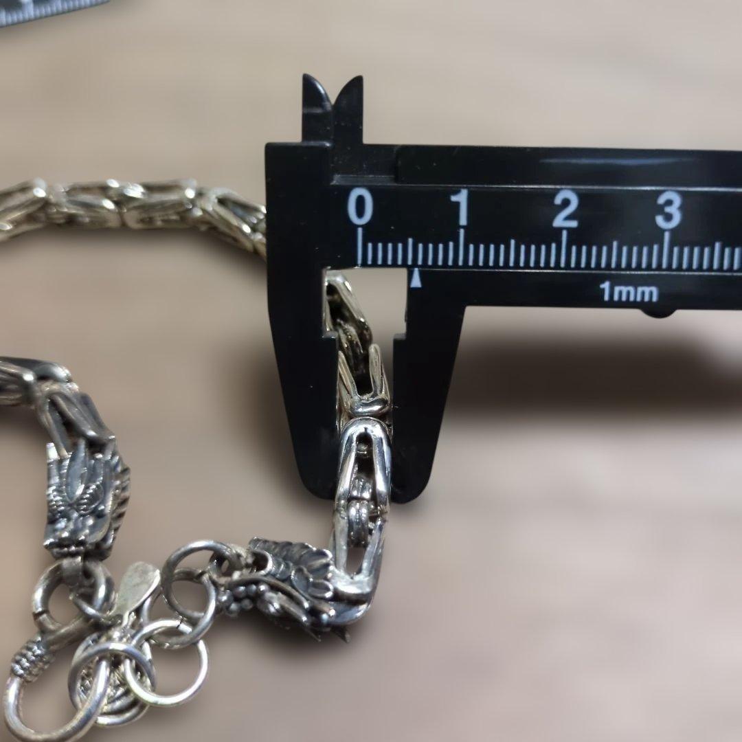 ドラゴンモチーフ シルバーブレスレット シルバー 925 ①