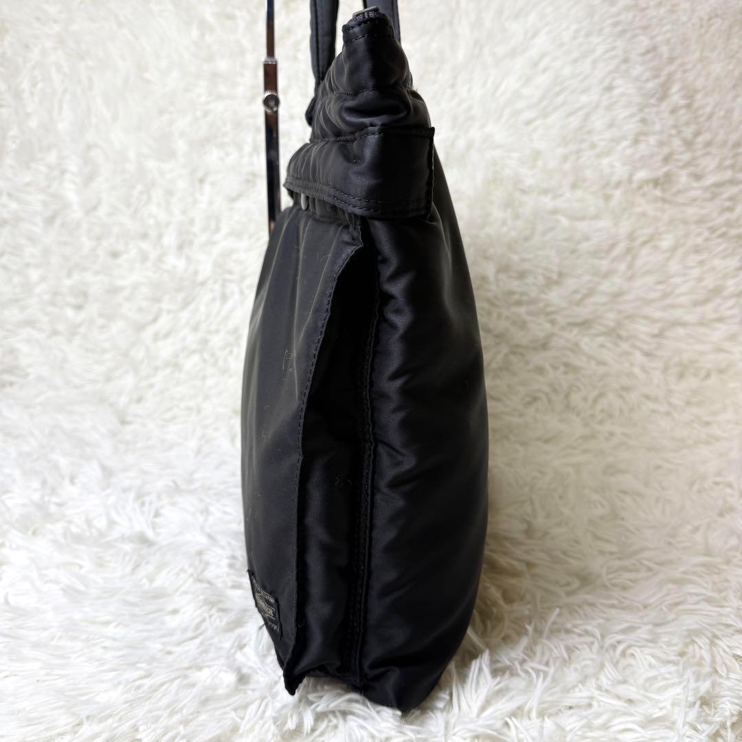 【美品】PORTERタンカー ショートヘルメットバッグ ブリーフケース A4 黒