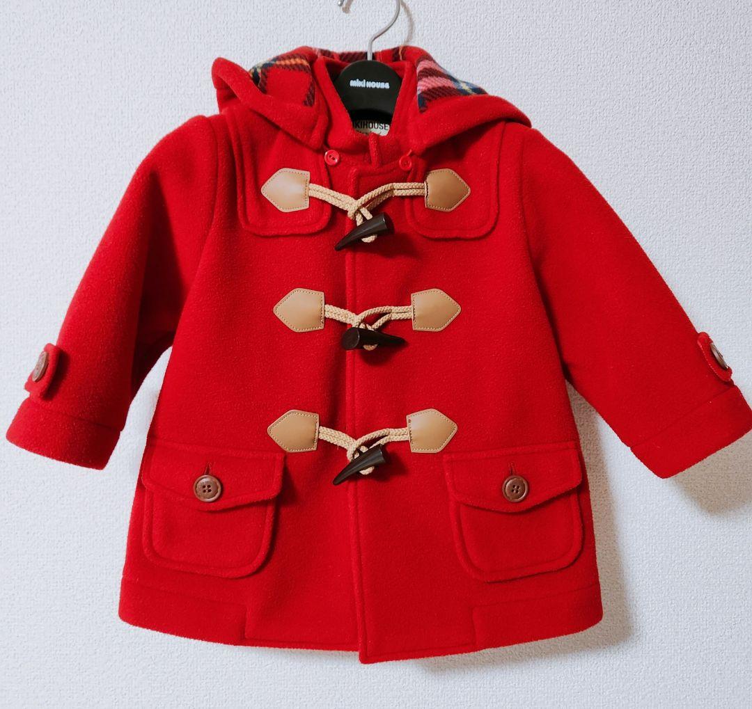 MIKI HOUSE　ダッフルコート　レッド　ベビー