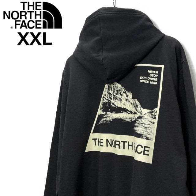 ノースフェイス パーカー US限定 グラフィック(XXL)黒 181130