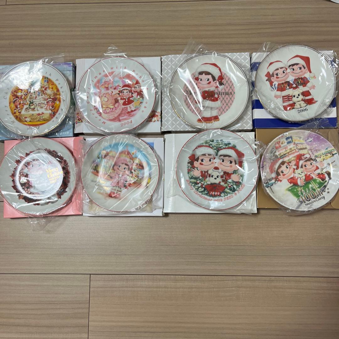 不二家ペコちゃんクリスマスお皿　２２枚セットまとめ売り