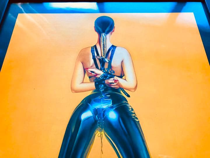 空山基＊エナメルレザー90sビンテージ＊クリッピング額装