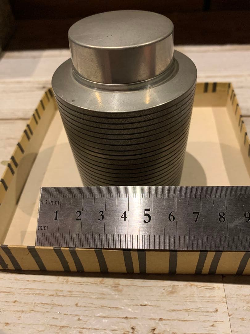 乾茂號造　煎茶道具　茶入 煎茶道具　錫製　茶入