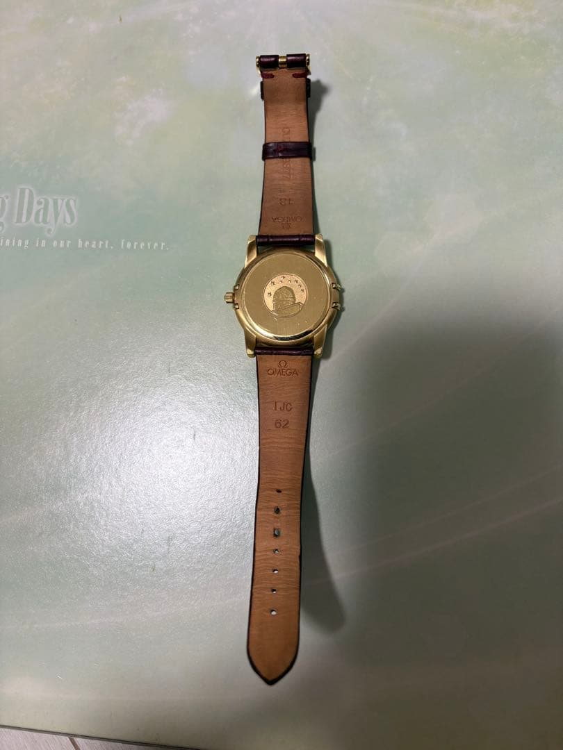 オメガ OMEGA腕時計 革ベルト コンステレーション レザー ゴールド