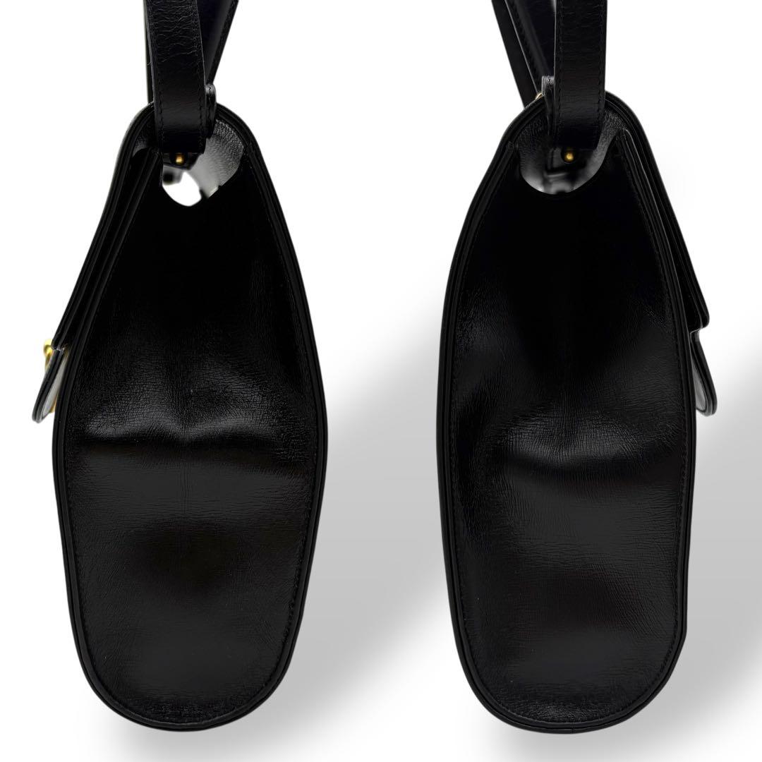 クリスチャンディオール ハンドバッグ ショルダーバッグ レザー ヴィンテージ 黒