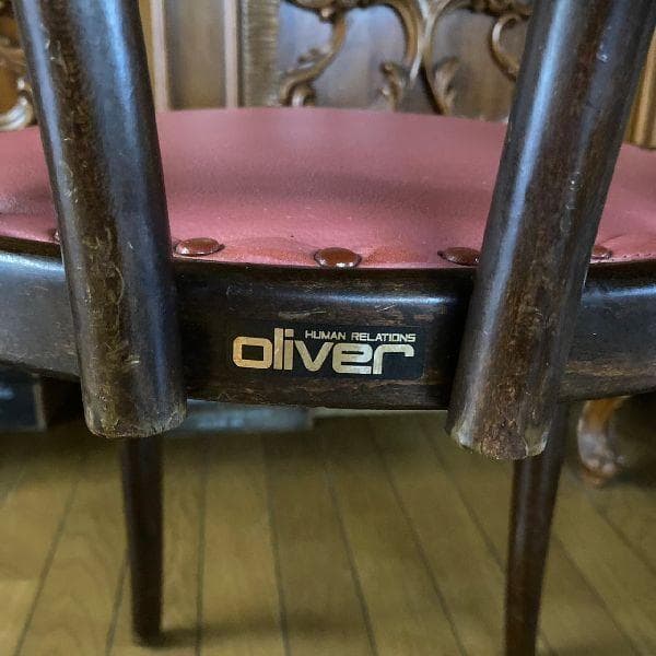 USAアメリカ ヴィンテージoliverオリバー無垢材 曲木アームレスチェア1脚