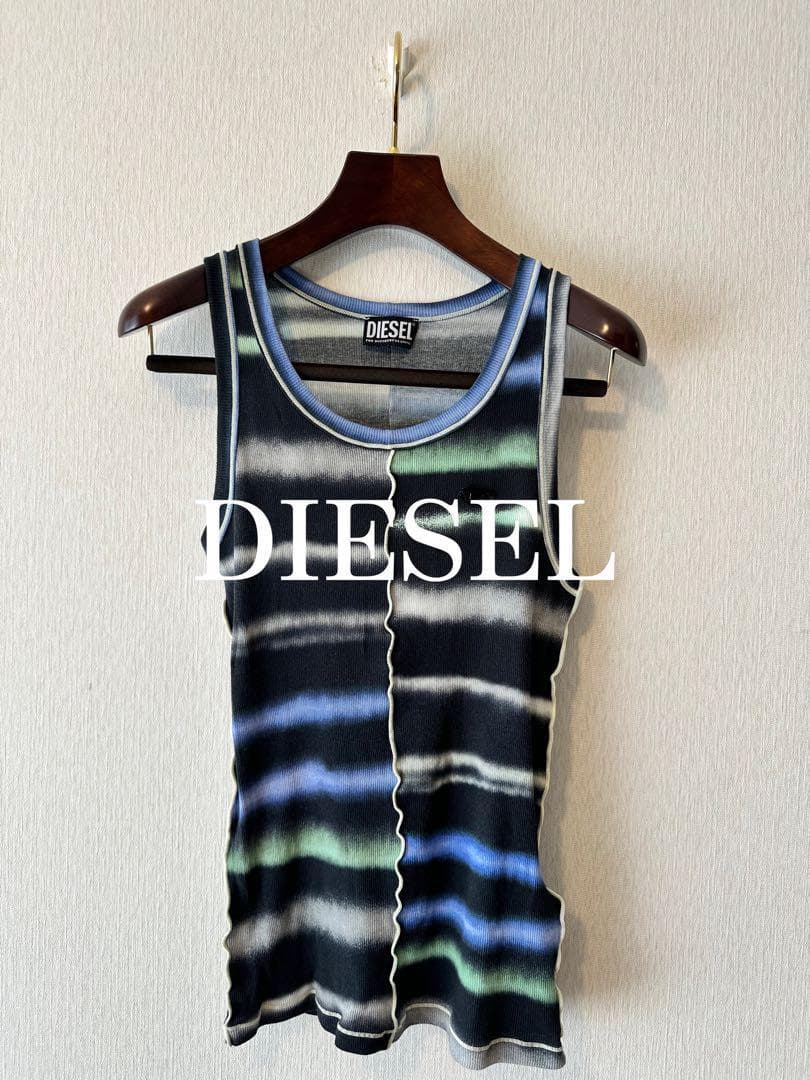 トップス Diesel 22ss Gradation D Logo Tank Top